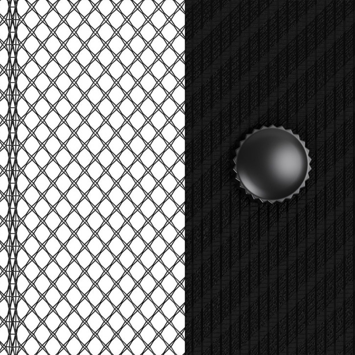 Mosquitera con Cierre Imán, para Puertas, Producto Terminado, Negro, 110 x  220 cm