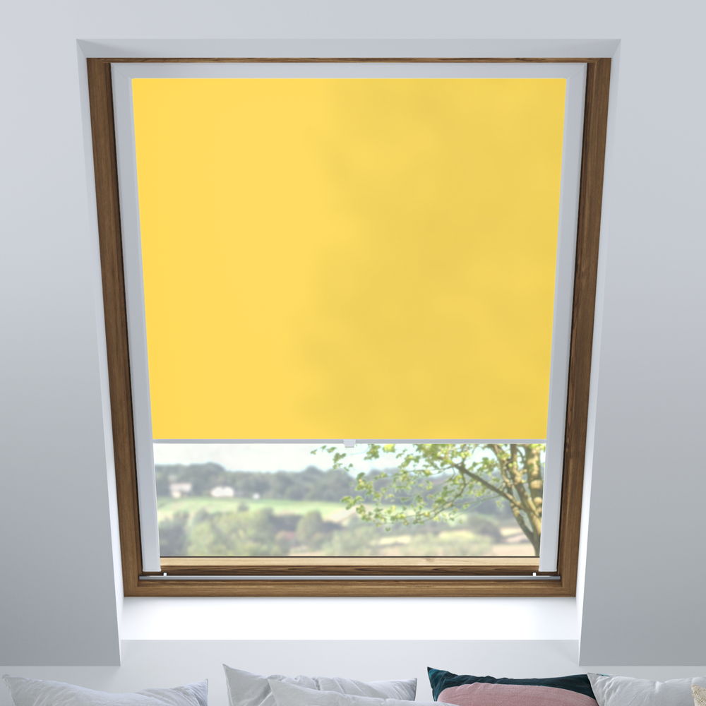 Estor para Ventanas de Tejado, A Medida, Translúcido, Amarillo cadmio