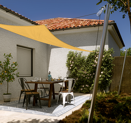 Toldos vela, la solución más funcional (y decorativa) para dar sombra a tu  terraza, patio o jardín